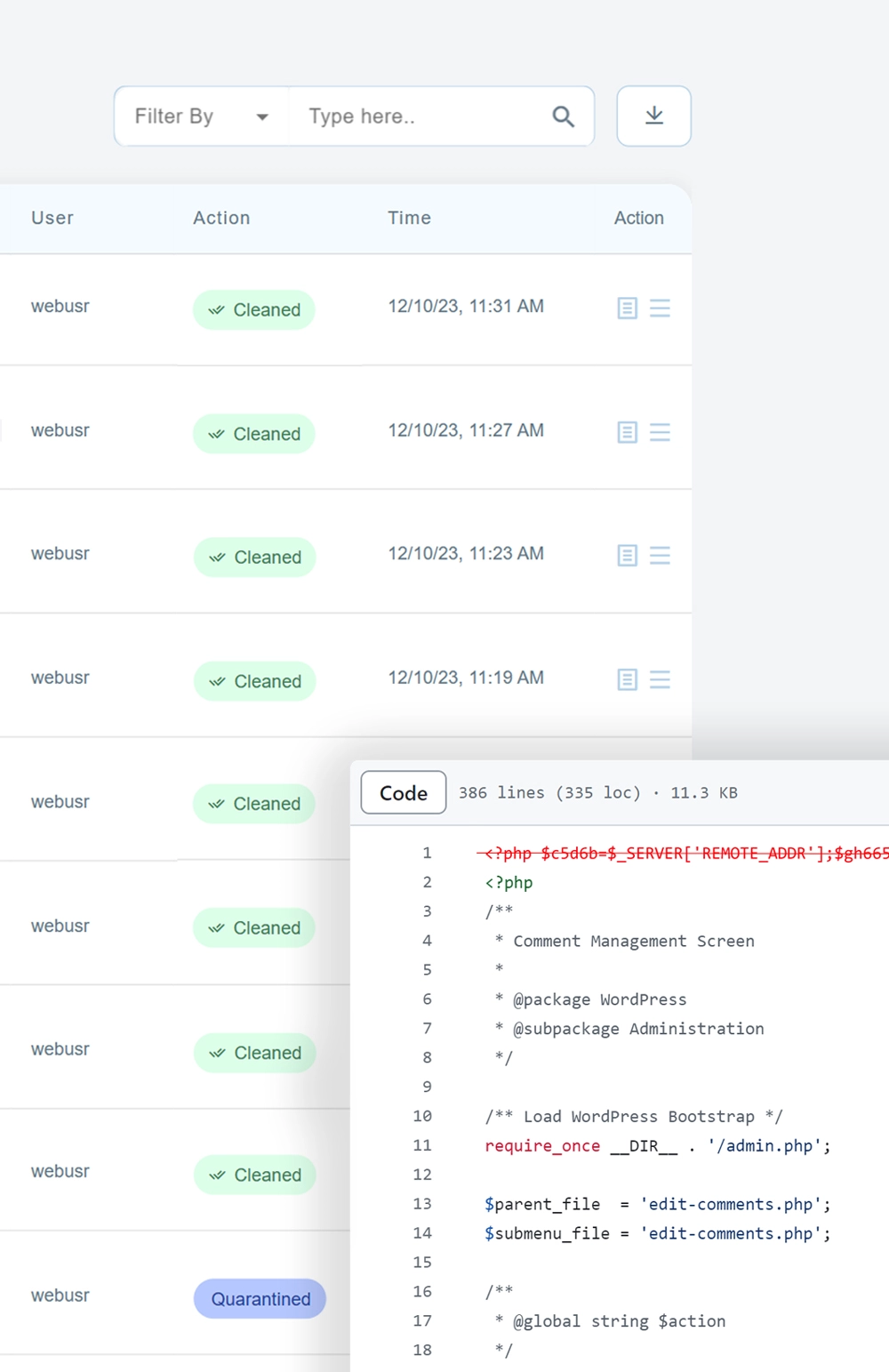cPGuard: limpieza automática de malware