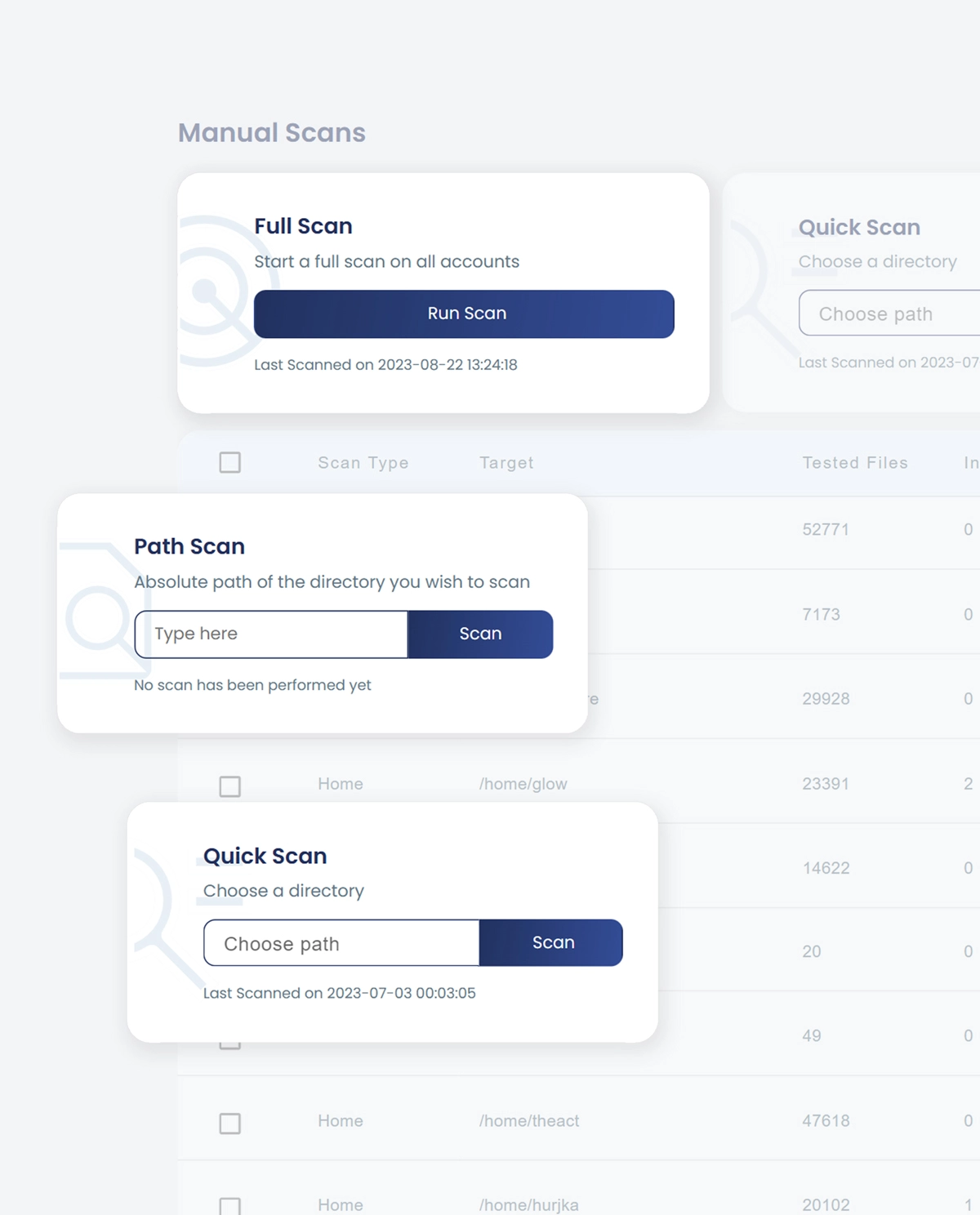 cPGuard: escaneos manuales